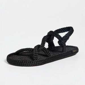 Elegant Black Rope Sandals
